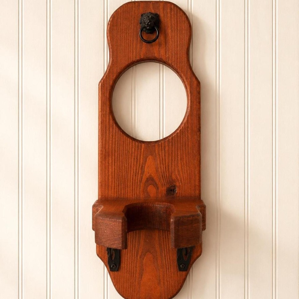 Vintage Wood Oil Lamp Holder